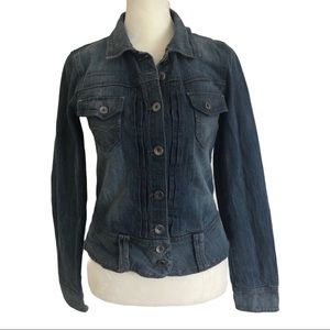 Benetton Jeans blue denim fitted jacket